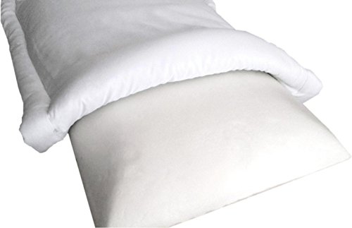 Set 2 Almohadas espuma viscoelástica tamaño Queen blanco miniatura 3
