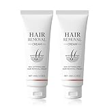 Bettinay 2 Pack Hair Removal Cream, Gentle Face & Body Hair Removal for Women Men, 24 Hour Nourishing & Moisturizing (200g)