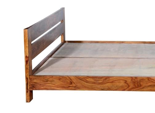 Image of Solid Sheesham Wood King Size Cot Without Storage| Stylish and Luxury Bed for Bedroom | (Country, King)