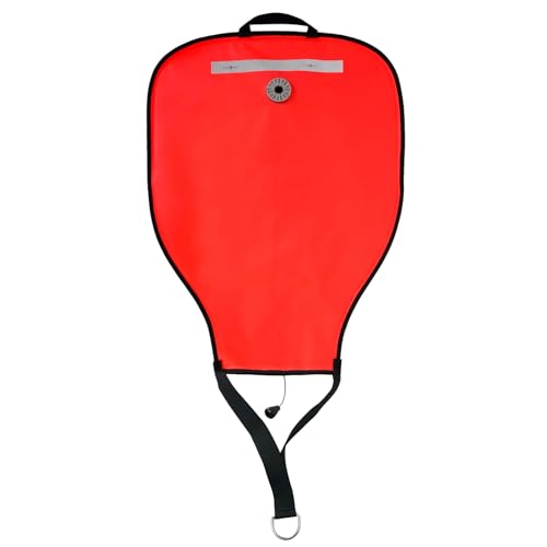 Luwint Scuba Lift Bag Diving Lifting Bag 50 Lbs High Visibility Lift Bag Foldable Safety Nylon Buoyancy Bag with Reflective Band Over Pressure Valve Open Bottom Lifting Bag for Dive Scuba Snorkeling
