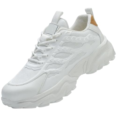 IRGVJIFR Chaussures de Travail Chaussures de travail blanches légères et confortables for hommes femmes, baskets sécurité avec embout en acier...