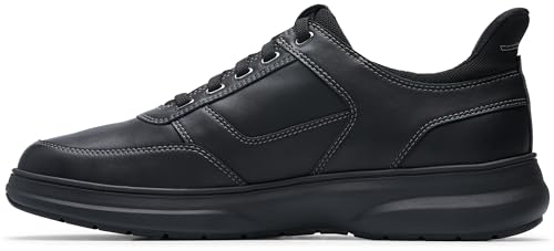 Clarks Clarks - Mens Mullan Easy Shoes, Color Black Leather, Size: 10.5 W US