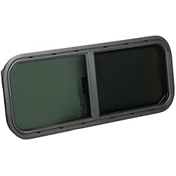 Ventana Corrediza RV Negra, Salida Unidireccional 900x300 Mm Buen Sellado Camper Shade Window Vidrio Templado para Vehículos Al Aire Libre