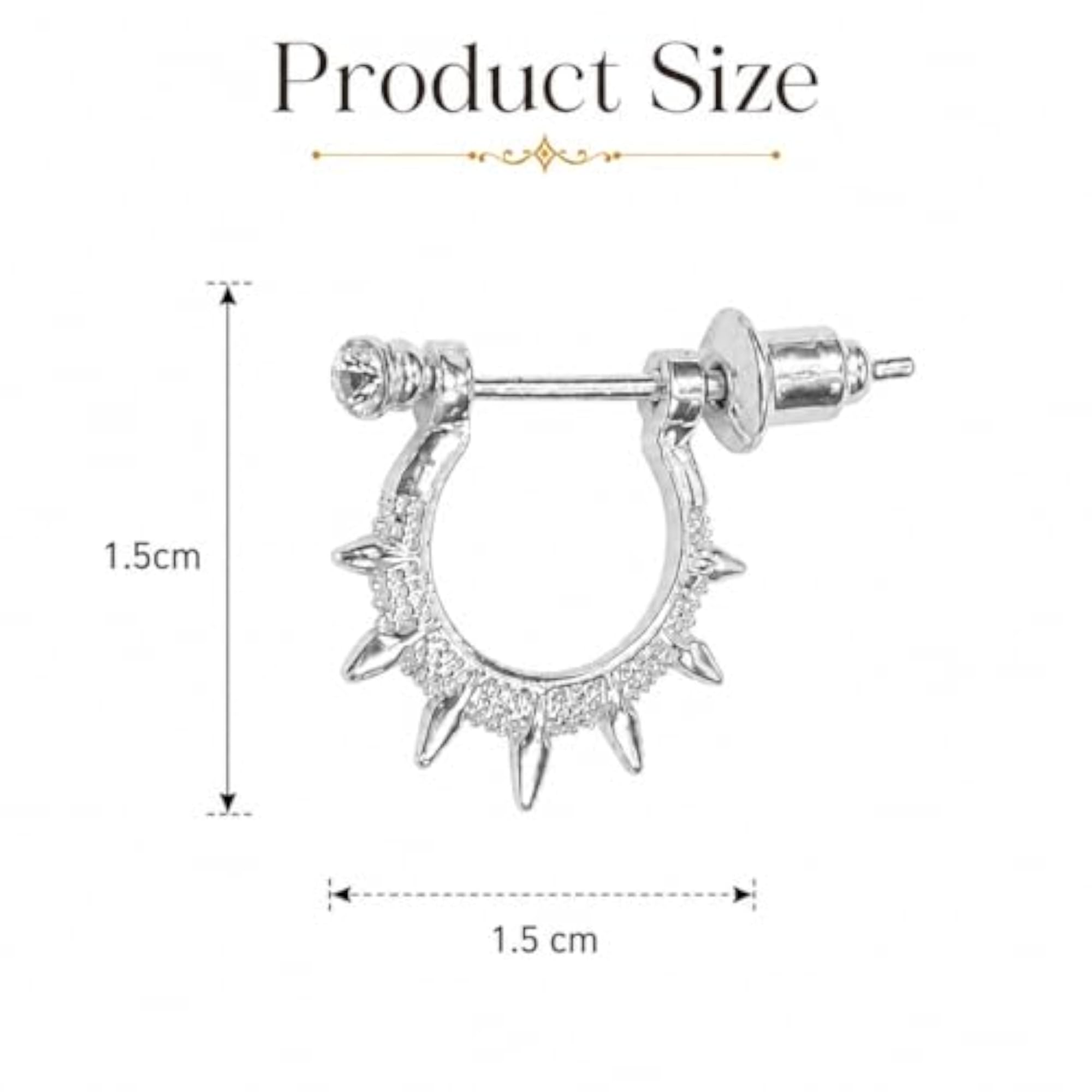 Traditional Silver Karn Kundal Bali Stud Earrings for Boys