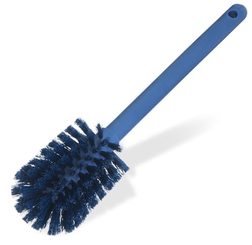 Image of SPARTA Large Water Bottle Brush Ideal for Wide-Mouth Jars, Bottles and Tumblers, Dishwashing Tool with Handle for Home and Commercial Kitchens, Plastic, 12 Inches, Blue