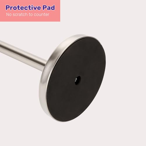 Sfemn Hand Towel Holder Stand for Bathroom Vanity Countertop SUS304 Stainless Steel T-Shape Free Standing Towel Rack Stand Towel Bar for Bathroom Kitchen (Brushed Nickel)