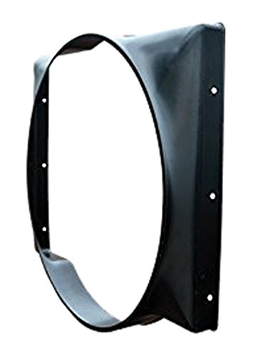 Danchuk 16625 Black Powder Coated Steel Fan Shroud (V-8 Using 6-Cylinder Core Support)