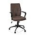 Produktbild hjh OFFICE 670962 Home-Office Drehstuhl LEVIO Stoff Braun moderner Bürostuhl im Retro-Look mit Wippfunktion