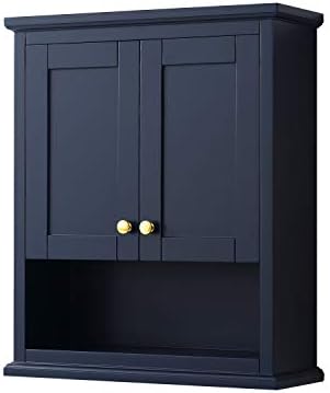 Wyndham Collection Avery Wall-Mounted Bathroom Storage Cabinet in Dark ...