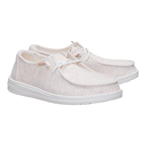 Image of HEYDUDE Women's Wendy Stretch Jersey Slip On Shoes | Lightweight Comfortable Travel Loafers with Elastic Laces
