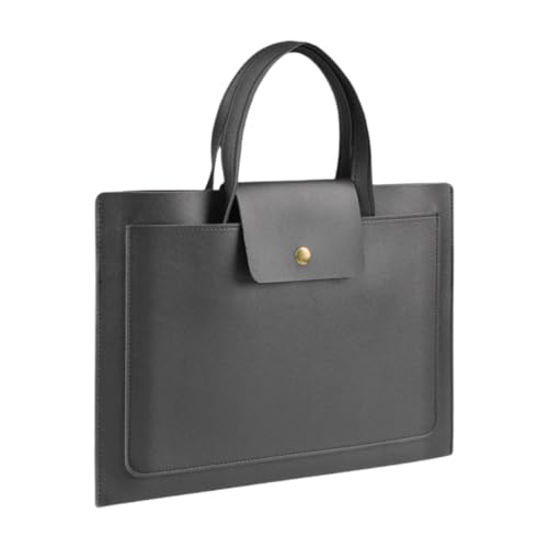 Oshhni Maletín de negocios, maletín de cuero de PU, bolso de trabajo, bolso para portátil de 13/14 pulgadas para portátil, Negro Oshhni Maletín de negocios, maletín de cuero de PU, bolso de trabajo, bolso para portátil de 13/14 pulgadas para portátil, Negro