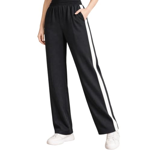 Image of Nobero Joggers for Women | Track Pants for Women | Straight Fit | Elasticated Waist with Drawcord | Soft & Breathable Fabric | Casual Everyday Wear