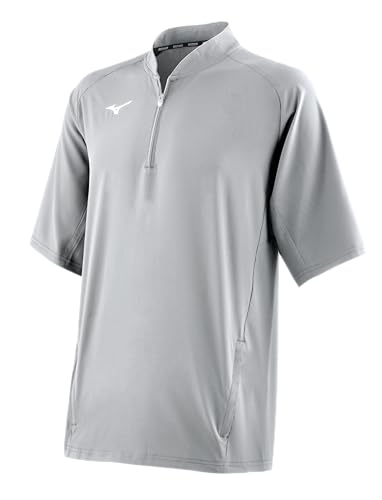 Mizuno Gametime Short Sleeve Hitting Jacket | Grey | US Mens Extra Large (XL)
