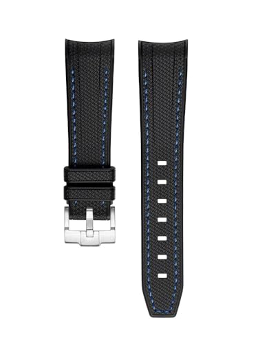 Bracelet montre Omega Seamaster en silicone et caoutchouc incurvé