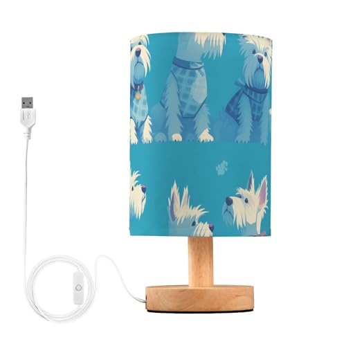 Lámpara de mesa Yuiboo azul con diseño infantil y puerto USB miniatura 1