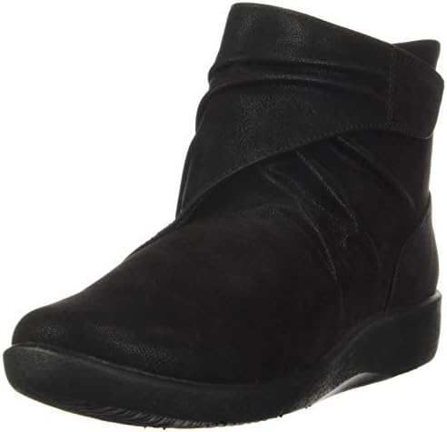 Clarks womens Sillian Tana Fashion Boot, Black Synthetic Nubuck, 5 US