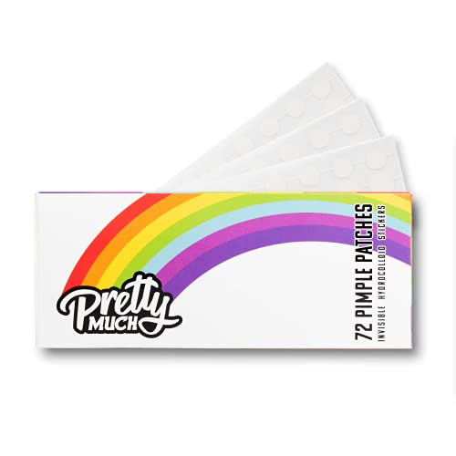 Anti-Pimple Pop Stickers, Pimple Patch, Acne Dots, Maskne Treatment, Maskne Prevention, Healing Blemish Dot, Natural and Gentle for All Skin Types, Day/Night Use -- Pretty Much Pretty Patch Pack, Parches para Granos (1 Pack/72 Count)