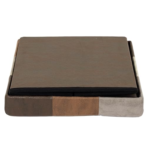 Pouf pliable marron contre le manque de place et de sièges - 7