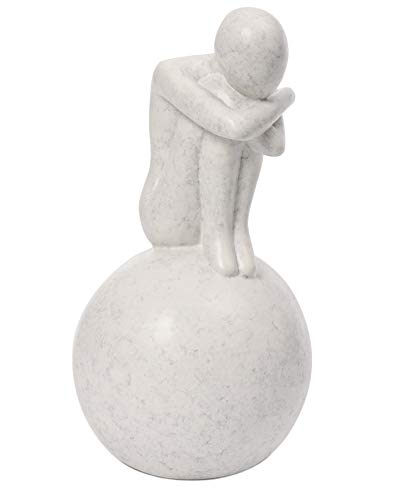 Quoowiit Sculptures Home Decor, Abstract Figurines For Unique Home Decorations, Statues For Home Decor, Living Room Decorations, Office Decor, Decor Items For Shelf, Bookself Tv Stand Decor-141 White #TOP6