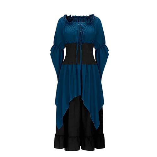 Robe gothique élégante à lacets style médiéval chic