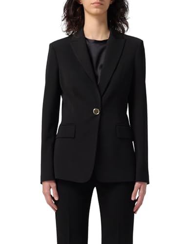 Blazer Pinko Signum en tissu plongée noir limousine taille 42 pour femme