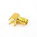 GXMRHWY 10PCS SMA Connector Female 50 Ohm PCB Mount Angled DIP Type