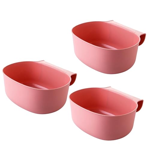 3 Stück Wickeltisch Organizer zum Anhängen,Wickelkommode Organizer,Küchenschrank Hängend,Auffangschale für Küchenabfälle, Bio Mülleimer Küche zum Anhängen für Hausmüll Aufbewahrung (rosa)