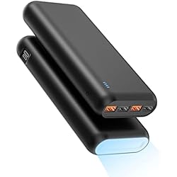 Cargador Portatil Samsung 50000Mah Banco de energía 50000mAh 22.5W Cargador portátil 4pcs Paquete de baterías USB Linterna incorporada PD 20W USB C Cargador de energía de Carga rápida Compatible con Samsung, cámara, Tableta, etc