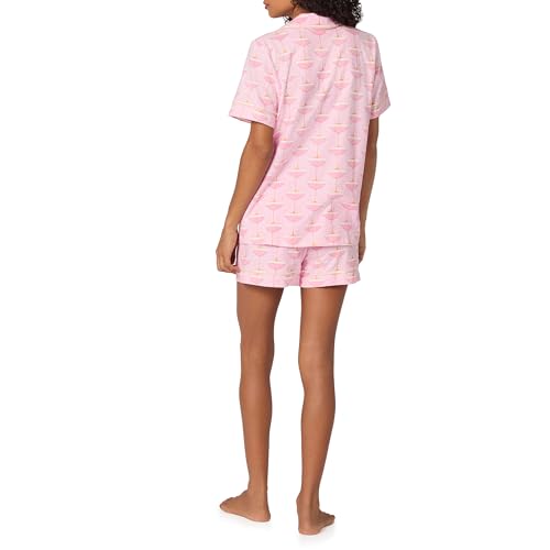 Image of Bed Head PJs Womens Matching Pajamas - Soft Organic Short Sleeve Button Down PJ Shirt & Shorts Set - Sleepwear & Loungewear