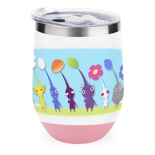 ピクミン 魔法瓶 水筒 コーヒーカップ 大容量 コップ ステンレス 直飲み 保温保冷 男女兼用 子供用 アニメ おしゃれ かわいい 携帯水筒 Pink-style