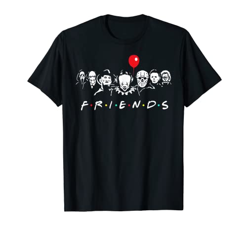 Usar máscaras Amigos Famosos Serie de películas de terror Máscara de miedo Camiseta