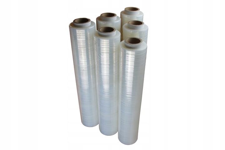 Stretchfolie Schwarz Palettenfolie Verpackungsfolie Umzugsfolie Strechfolienrolle Folie Palettenfolie Handfolie 23my 1,5kg 50 cm breit transparent 12 ROLLEN