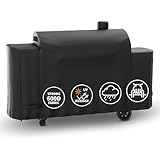 Hisencn Grill Cover for Pit Boss Pro Series Triple-Function Combo Grill PB1100PSC2, PB1100PSC1, Heavy-Duty Pellet Grill Smoker Cover for Pit Boss Sportman 1230 Pellet/Gas Combo Grill, Black, PB 67364