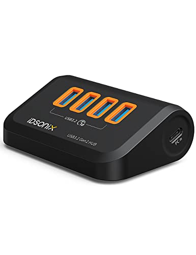 USBハブ4ポート, iDsonix USB 3.2 Gen2 ハブ 5V/2A給電ポート USB ハブ OTG機能 USB3.2高速ハブUSBケーブル付