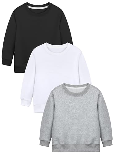 Cooraby 3 Pack Baby Boys Crewneck Sweatshirts