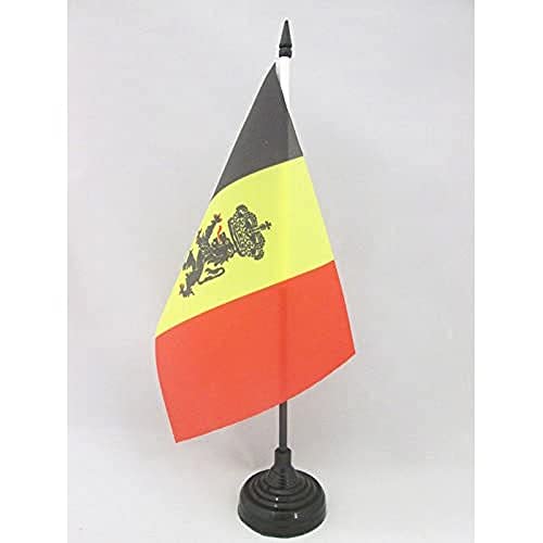 AZ FLAG - Tischflagge Belgien Dienstflagge - 21x14 cm - Belgiens Tischfahne 14 x 21 Cm - Flaggen
