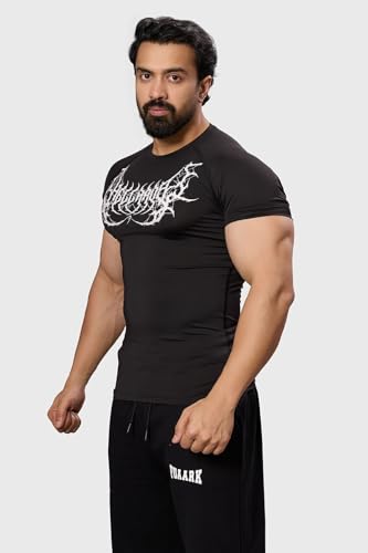 Image of FUAARK Mens Hellborn Compression Fit Polyester Tshirt