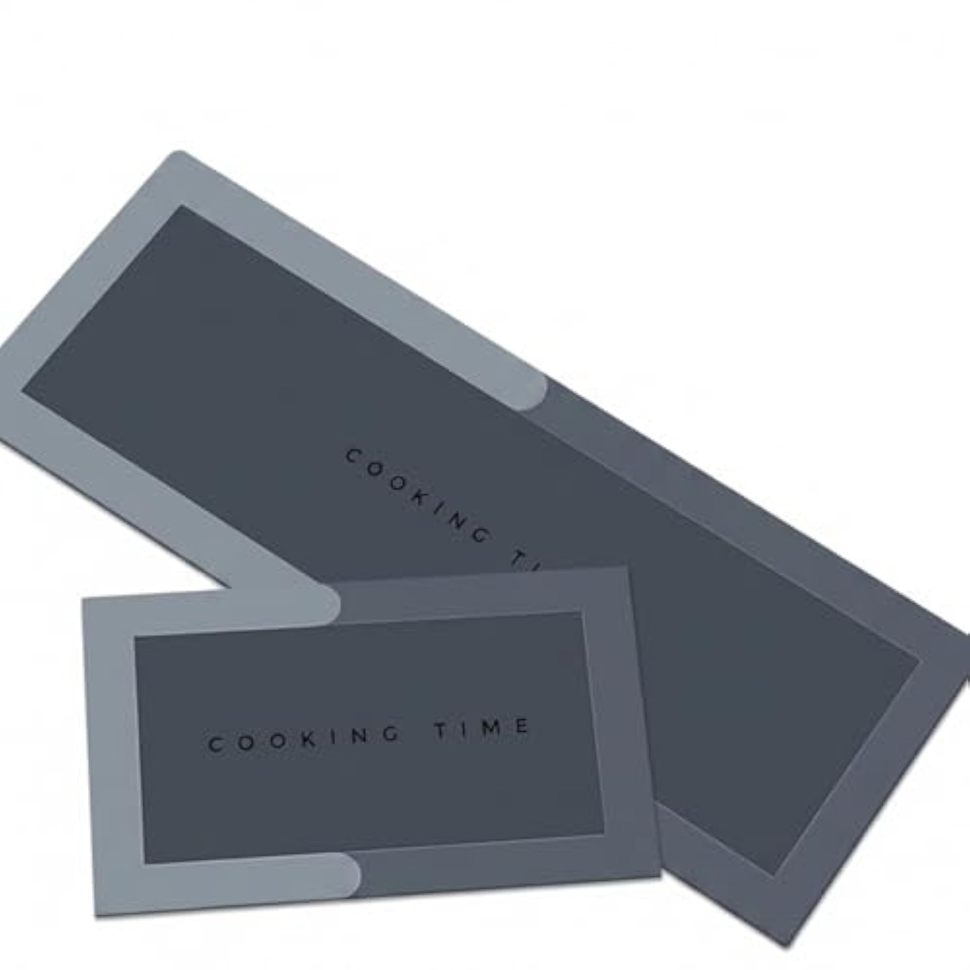 2 Piece Kitchen Mat Set, Non-Slip Cooking Time Design
