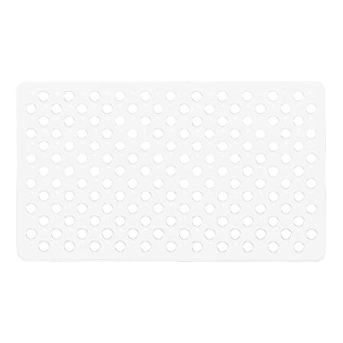 Gedy G-Maim - Alfombra Antideslizante para bañera con ventosas, Medidas: 60 x 38 cm, Alfombrilla de baño de Resina, Acabado Blanco, diseño R&S, 100% Fabricada en Italia, Lavable en Lavadora
