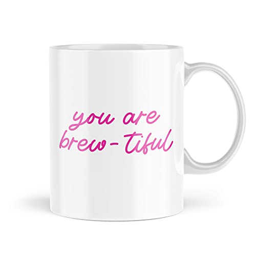 Tongue in Peach Mugs for Her, White