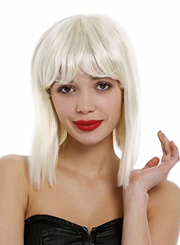 WIG ME UP - VK-10-498 Longbob Lady Wig shoulder-length medium long sleek white blond platinum hair bangs, whiteblond (498) - Image 2