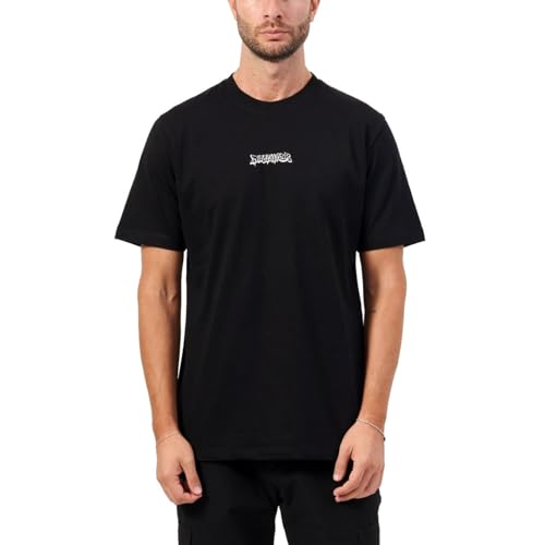 T-shirt basique noir DISCLAIMER col rond vêtement mode urbaine
