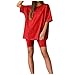 Maternity Summer Outfits,Womens Short Sets 2 Piece Outfits 2025 Summer Lounge Set Plus Size Crewneck T Shirts Biker Shorts Casual Athletic Outfit Red 01 Large