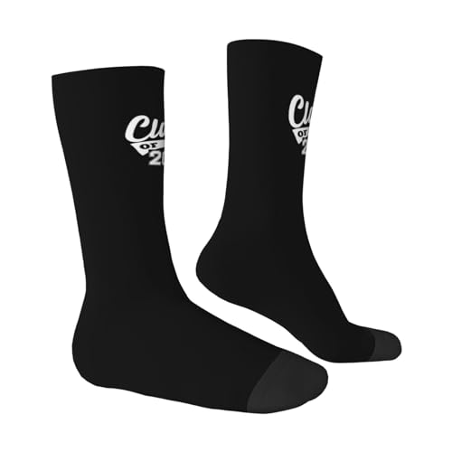 Class Of 2028 Graduation High School College Senior Moisture Wicking Crew Socks Athletic Half Calf Socks Unisex Novelty Design Comfortable Breathable63