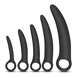 BDSMAGE Dilatoren Set Frauen mit 5 Vaginale Trainer Silicon,Sex Spielzeug für die Frau extrem hart,Analplug für Frauen,Dilator Harnröhre Sounding,Sexspielzeug für Frauen solo(Schwarz)