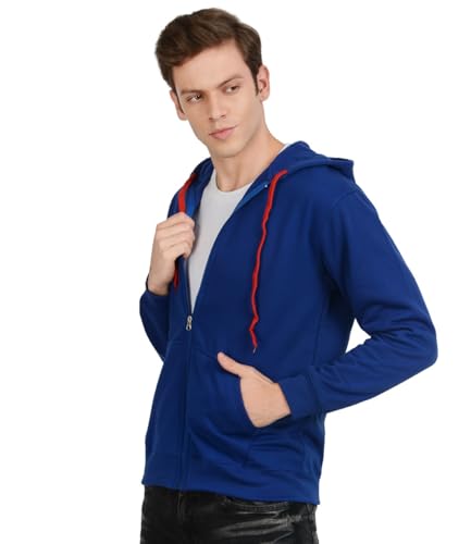 Image of Scott International Men's Solid Cotton Hoodies for Men, Trendy and Comfortable Sweatshirts for Men, Stylish Winter Wear with Hood and Pockets, Fashionable Hooded Sweatshirts