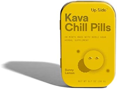 Up Side | Kava Chill Pills | Kava Kava Mints | Sunny Lemon Flavor | Natural Supplement for Calm & Stress Support | Single Pack