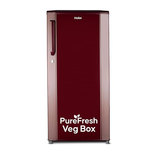 Haier 165L 1 Star Direct Cool Single Door Refrigerator | Wired Shelves | Large Veg Box |...