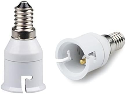 Improvhome E14 to B22 Bulb Convertor Holder | Lamp Base Socket | Bulb Adapter Converter for Metal Halogen | CFL LED Halogen | CFL Light Bulb | Lamp Base Adapter, White Pack of 2-picture-14