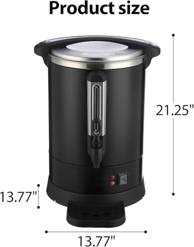 GarveeHome 80 Cups Coffee Urn,12L/3.2 Gallon Double Wall Commerical Coffee Maker for Buffet Catering Wedding Gathering,Large Capacity Hot Coffee Dispenser,Stainless Steel Hot Water Urn